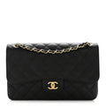 Caviar Quilted Jumbo Double Flap Black At My store