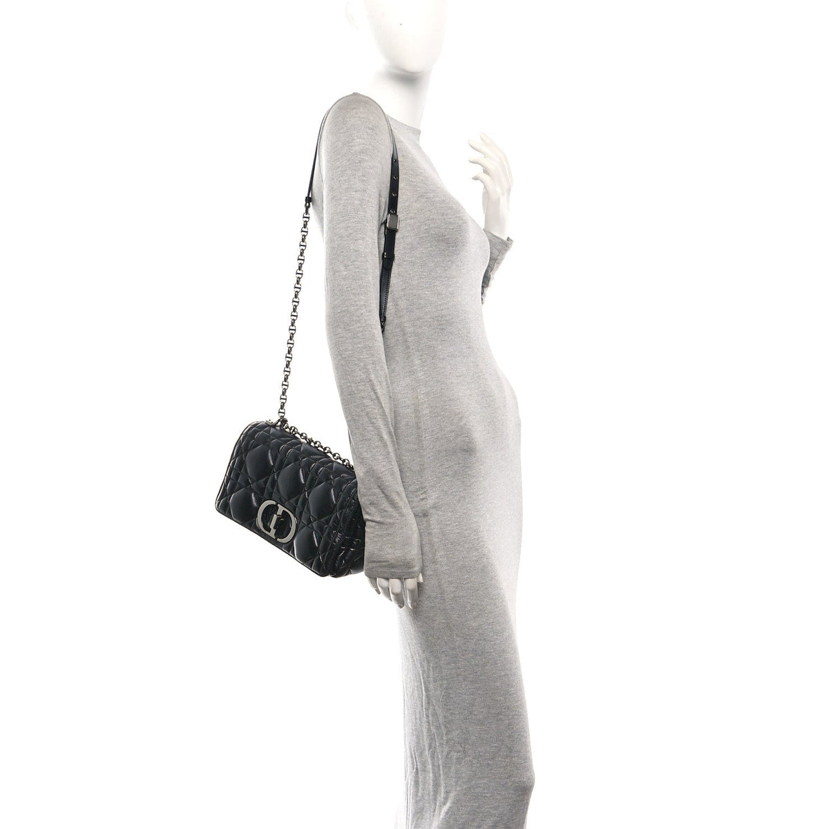 Calfskin Macrocannage Medium Caro Bag Black AT My store