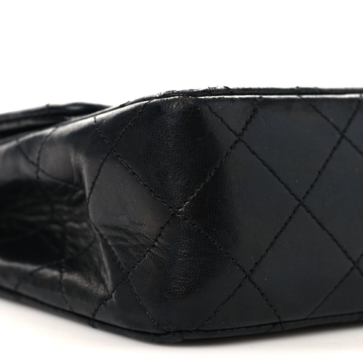 Lambskin Quilted Small Double Flap Black At My store