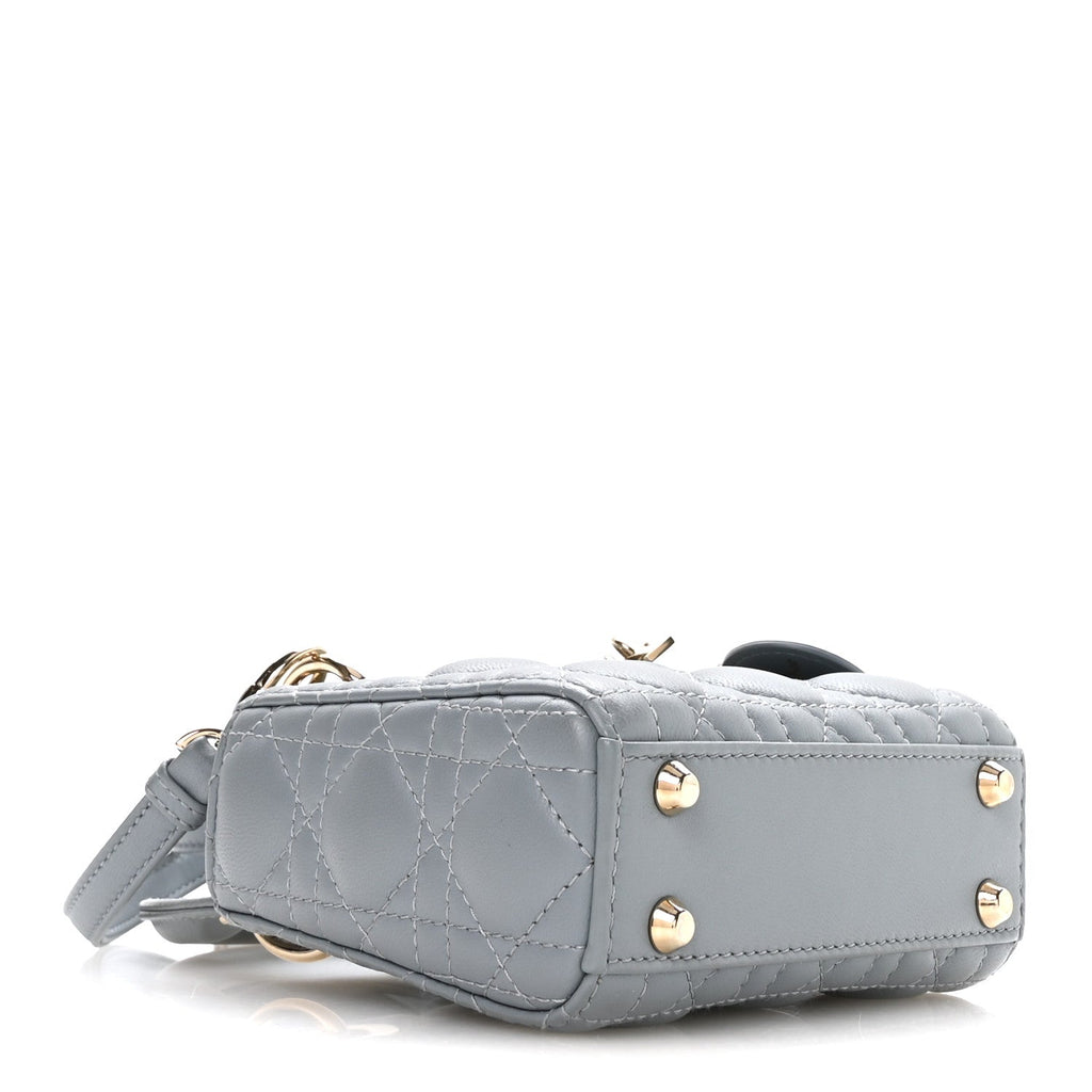Lambskin Cannage Micro Lady Dior Cloud Blue AT My store