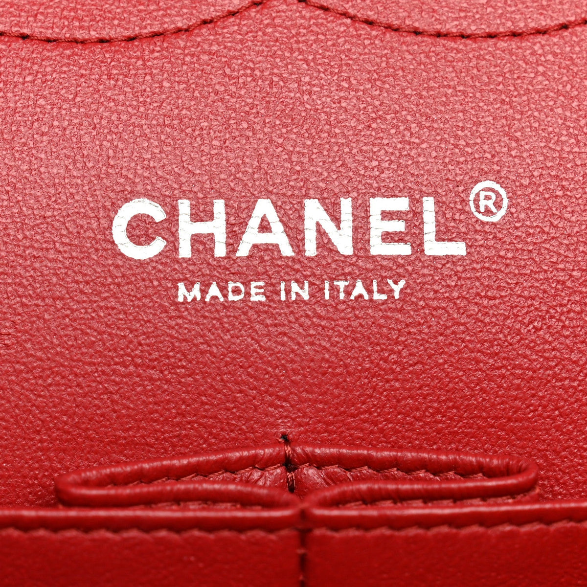 Lambskin Quilted Jumbo Double Flap Red At My store