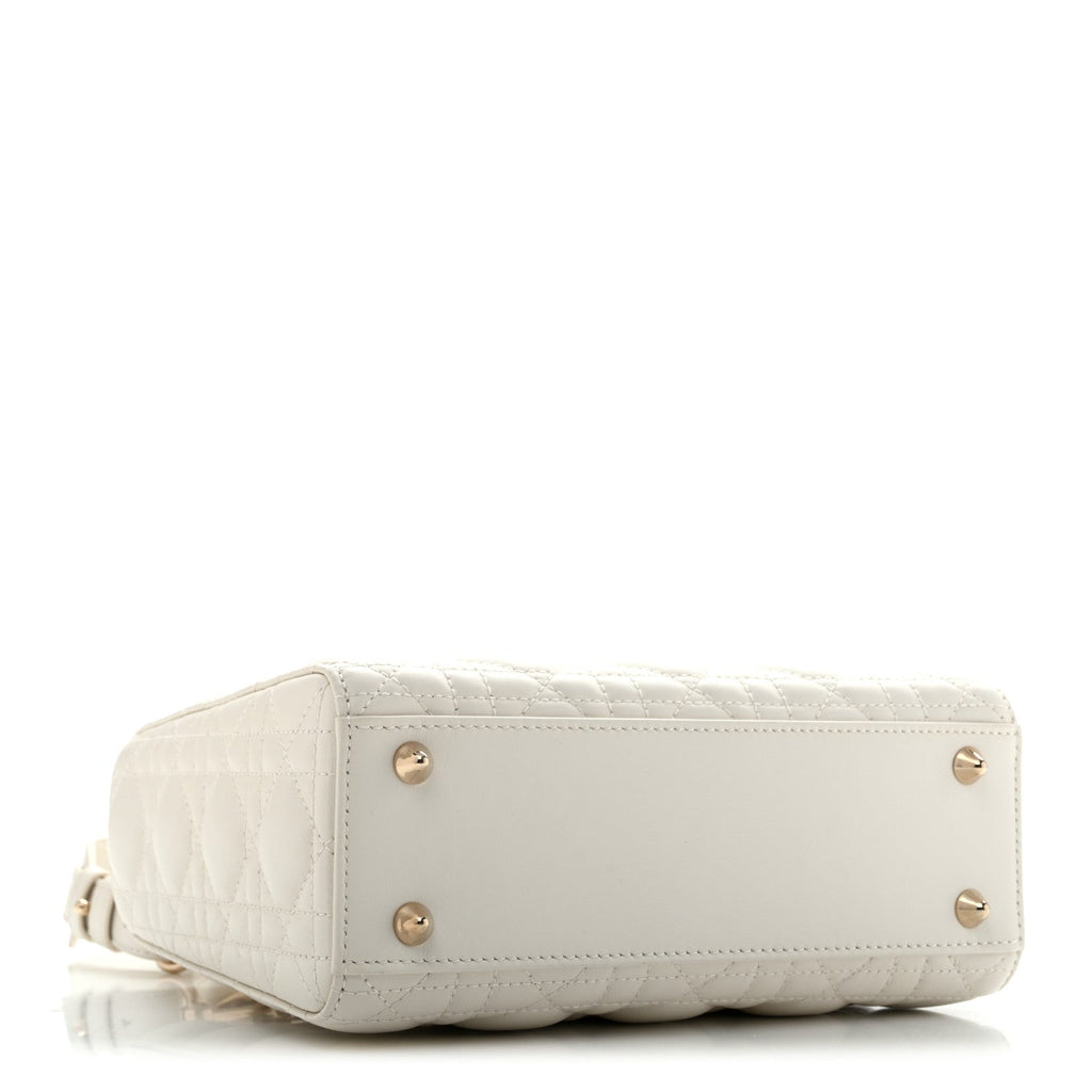 Lambskin Cannage Small My ABCDior Lady Dior White AT My store