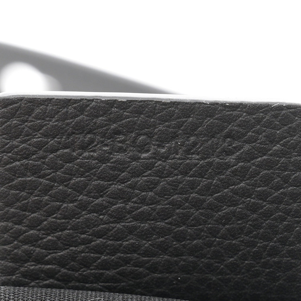 Grained Calfskin Oblique Mini Saddle Messenger Bag With Flap Beige Black AT My store