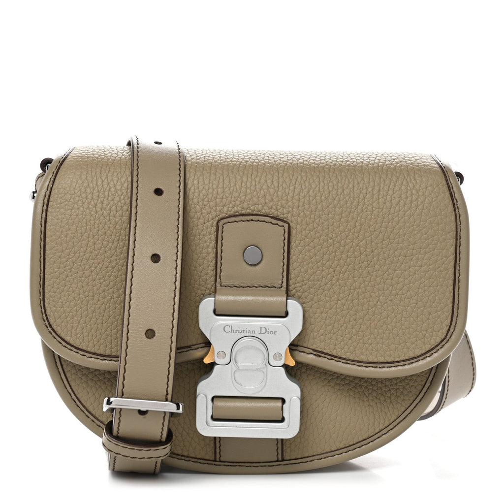 Grained Calfskin Mini Gallop Bag With Strap Beige AT My store