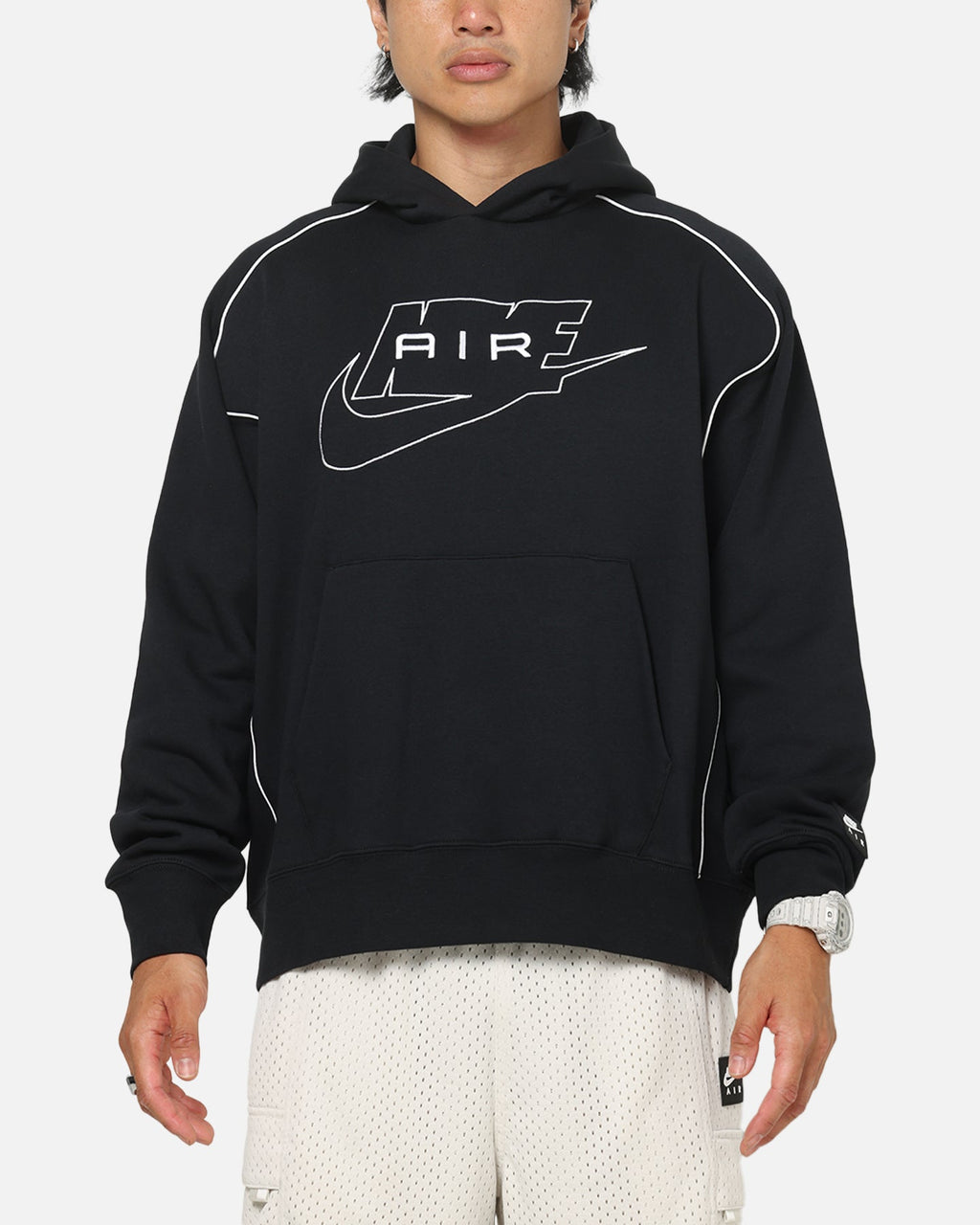 Top Seller Nike Air Fleece Pullover Hoodie Black/White