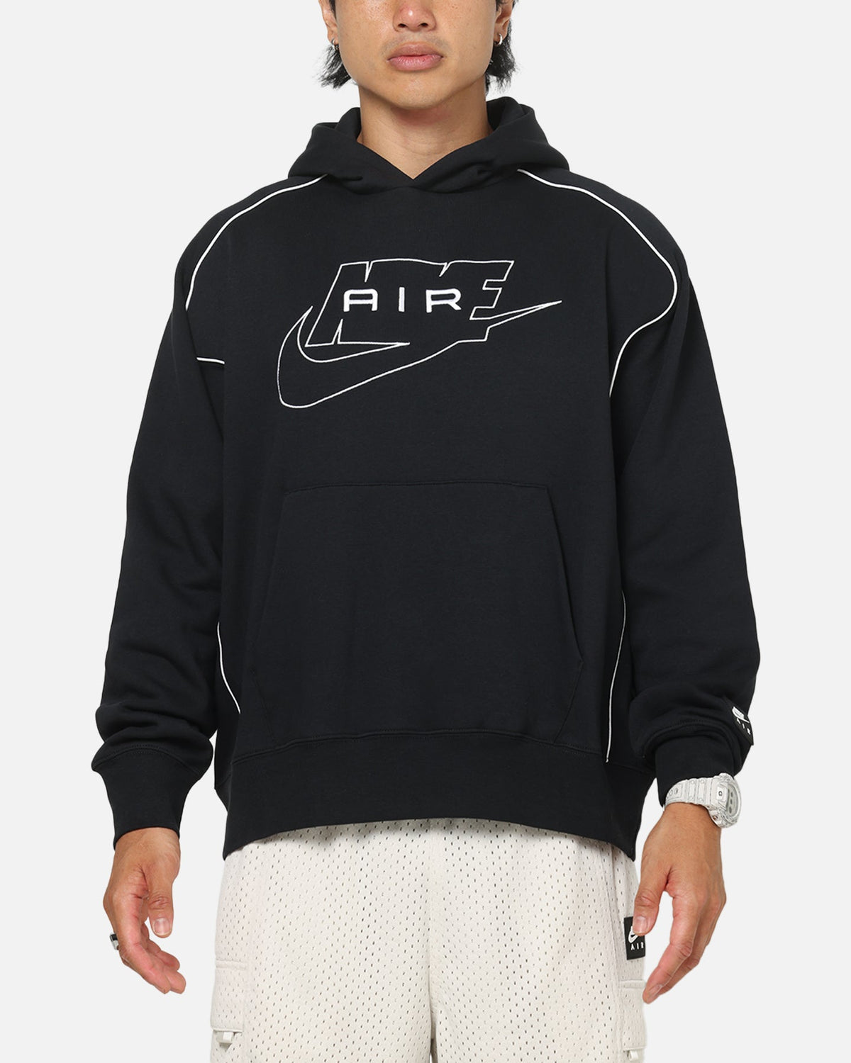 Top Seller Nike Air Fleece Pullover Hoodie Black/White