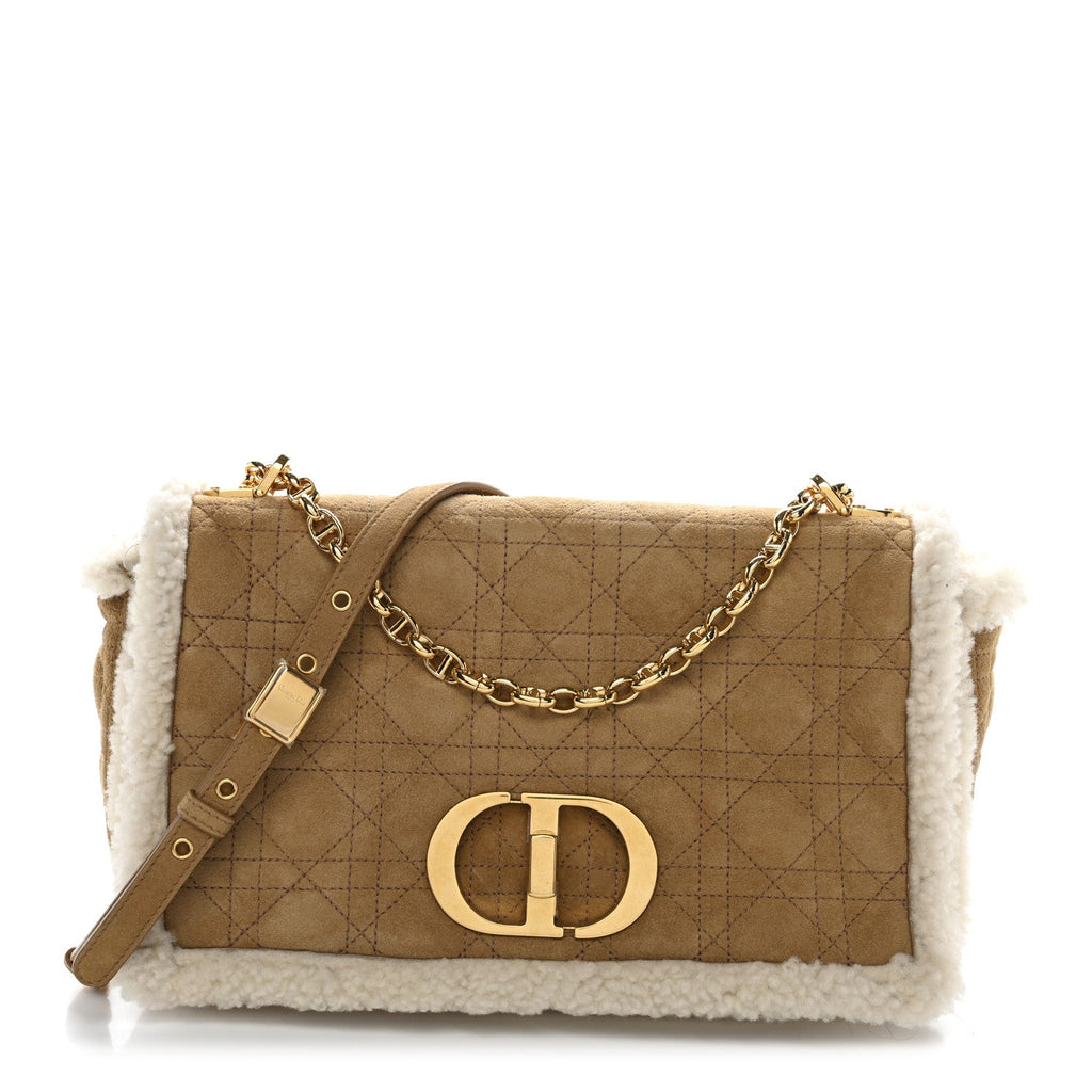 Shearling Cannage Large Caro Bag Camel AT My store