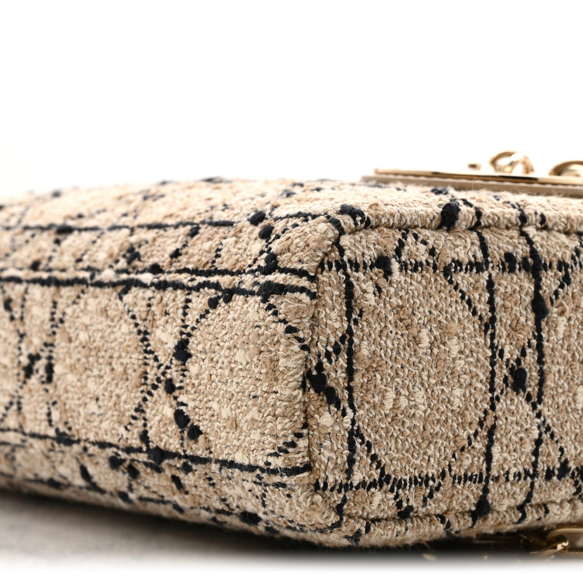 Tweed Cannage Medium Lady D-Joy Natural Black AT My store