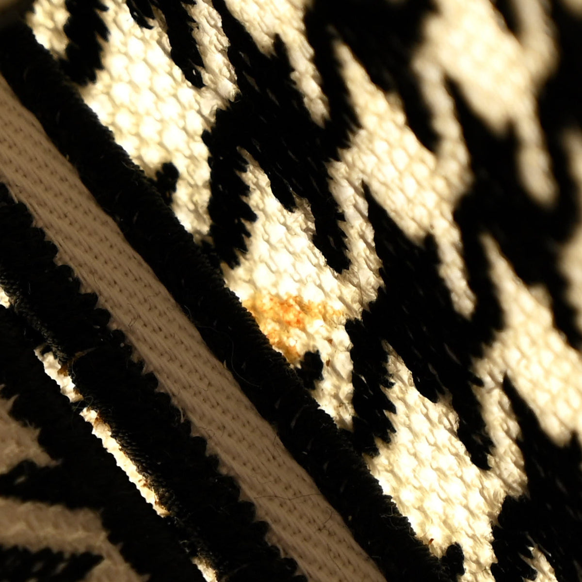 Canvas Houndstooth Embroidered Medium Lady D-Lite Black White AT My store