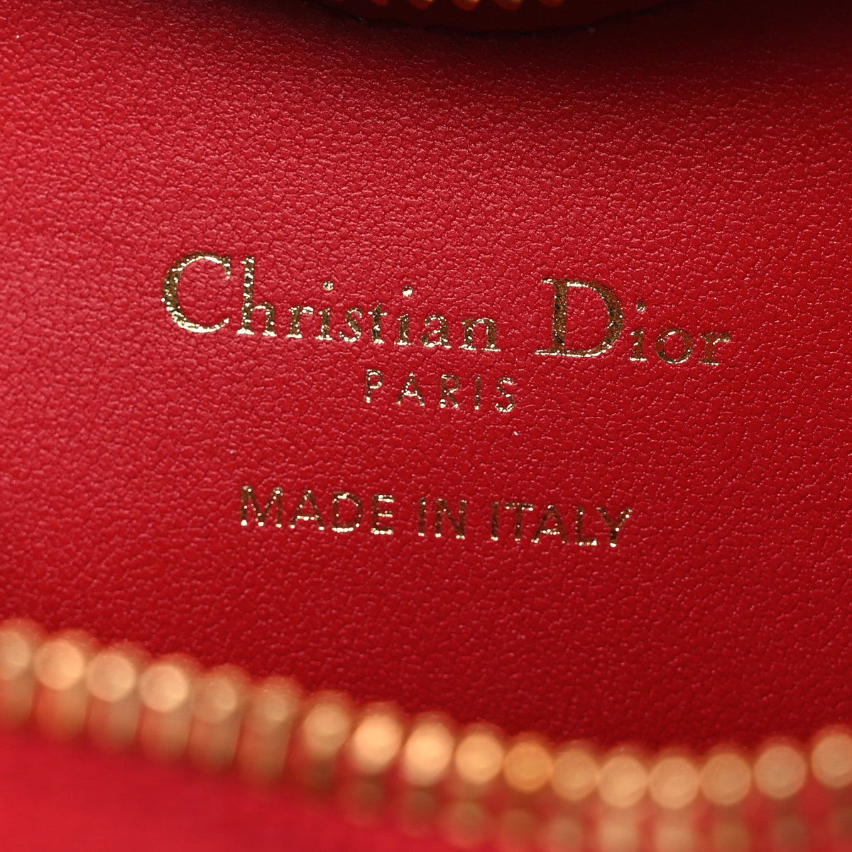Calfskin Cannage Dioramour Caro Heart Pouch With Chain Bright Red AT My store