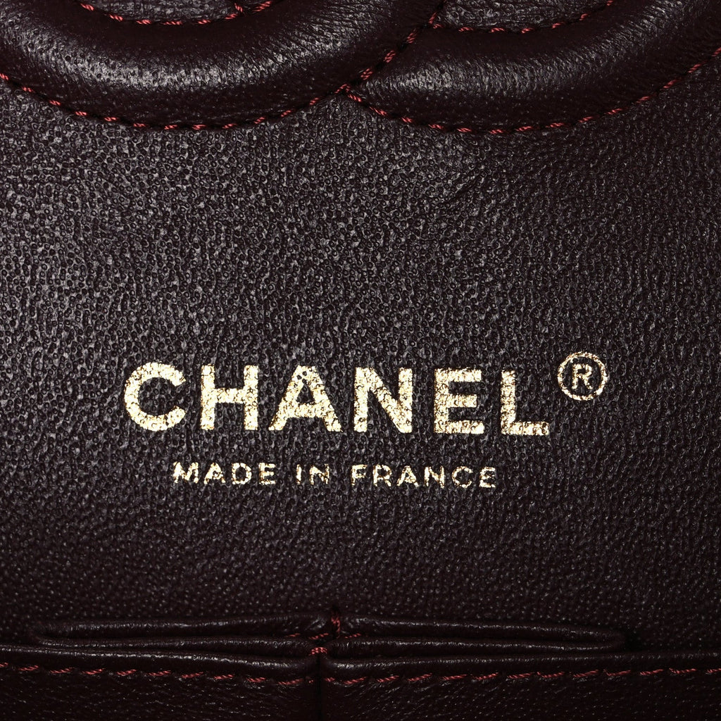 Lambskin Quilted Medium Double Flap Black At My store
