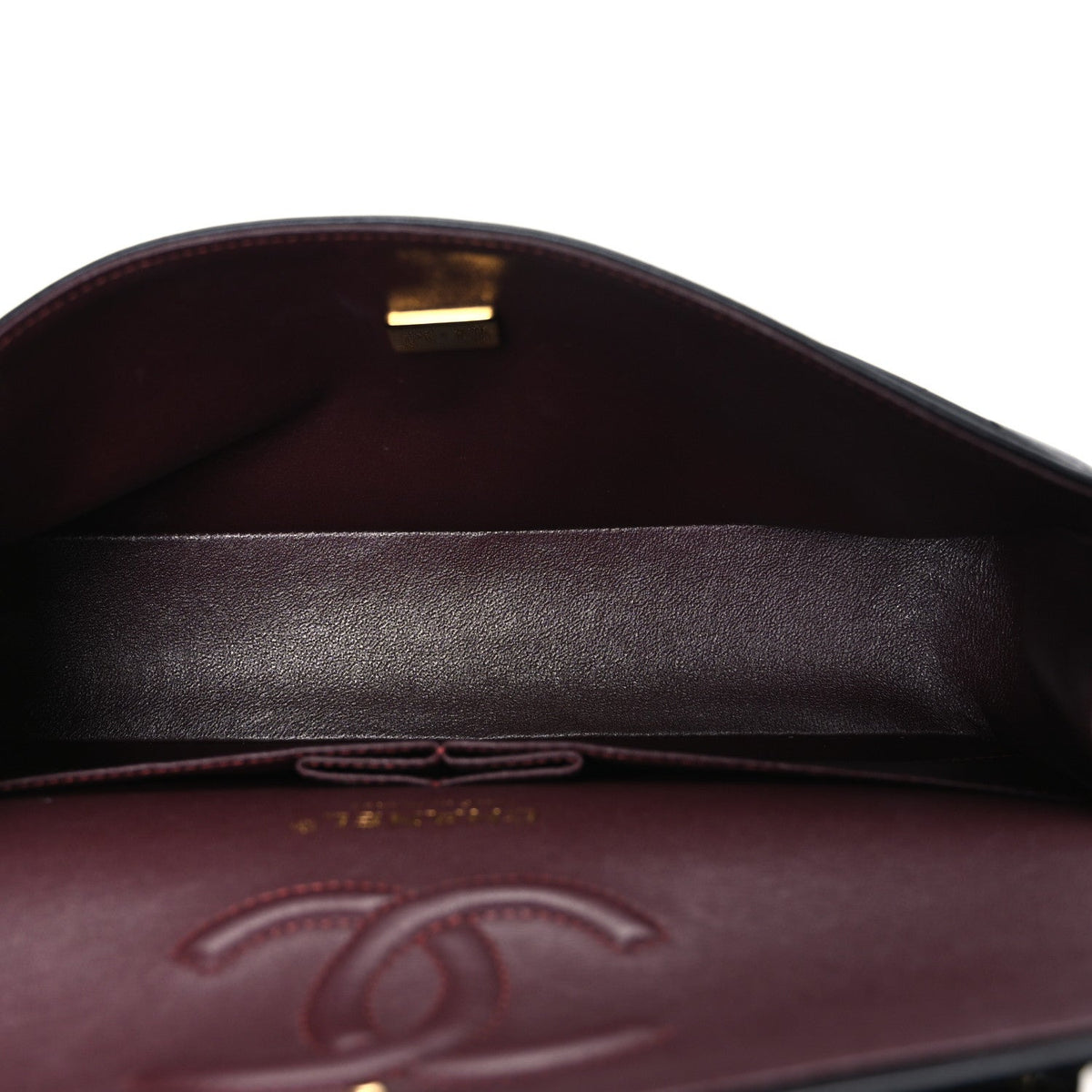 Lambskin Quilted Medium Double Flap Black At My store