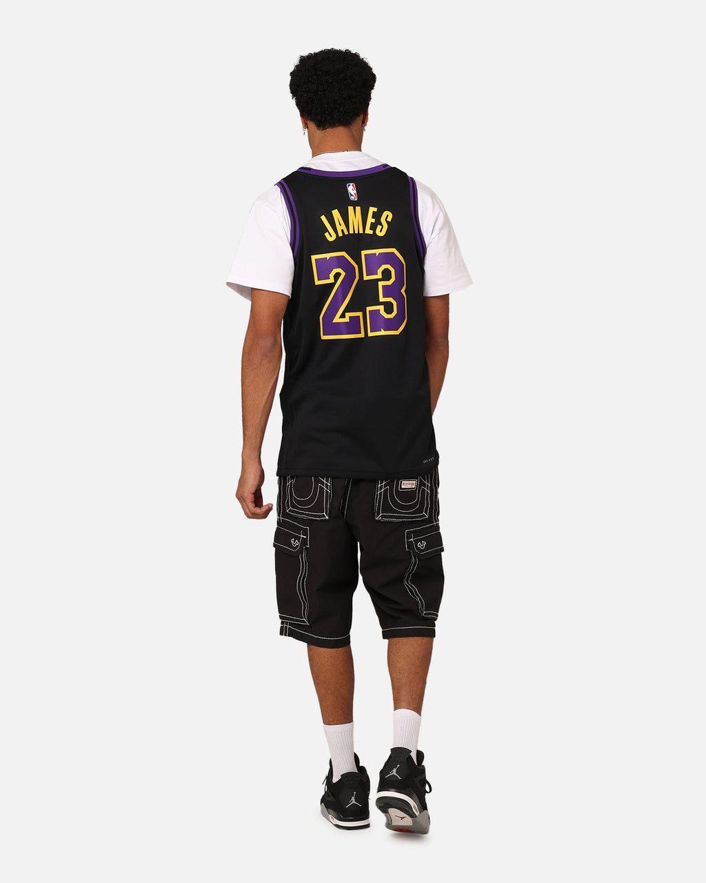Top Seller Nike Los Angeles Lakers Lebron James Dri-FIT Swingman Jersey Black