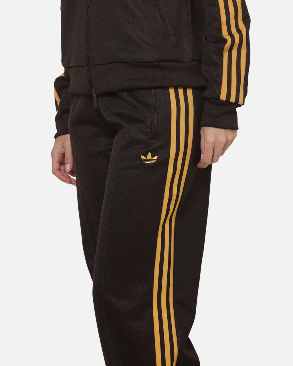Best-Selling Adidas Women's Classic Track Pants Brown/Yellow