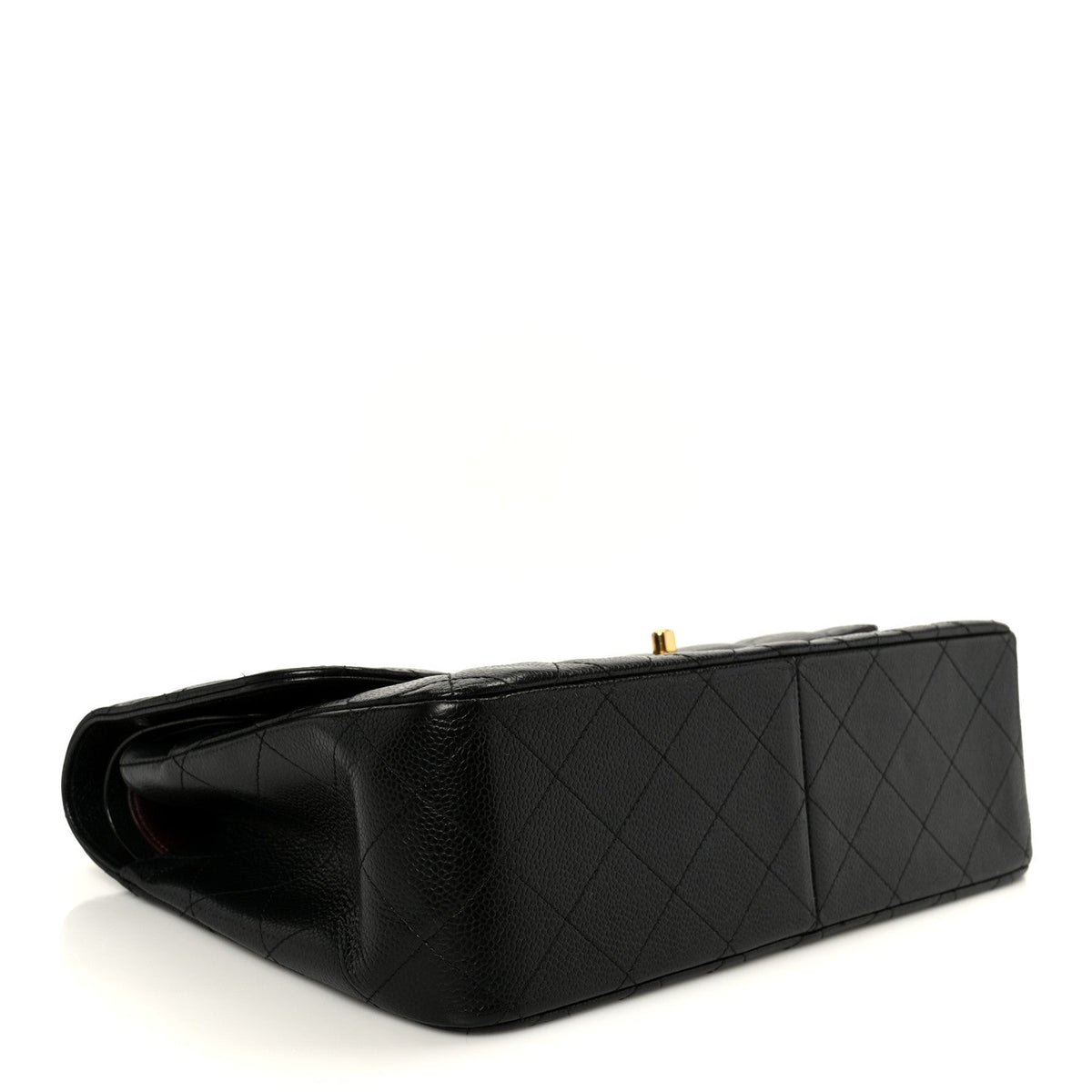 Caviar Quilted Jumbo Double Flap Black At My store