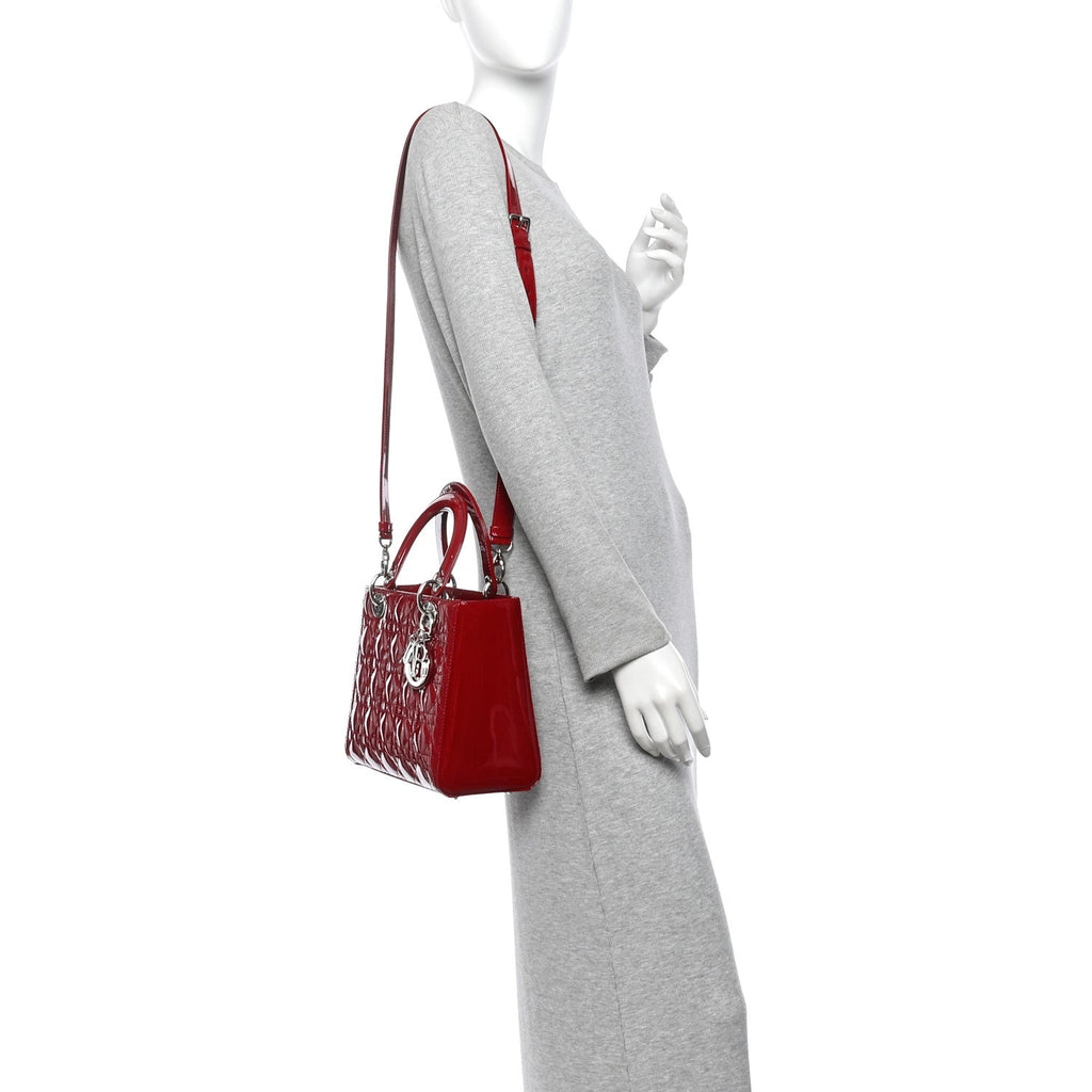 Patent Cannage Medium Lady Dior Red AT My store