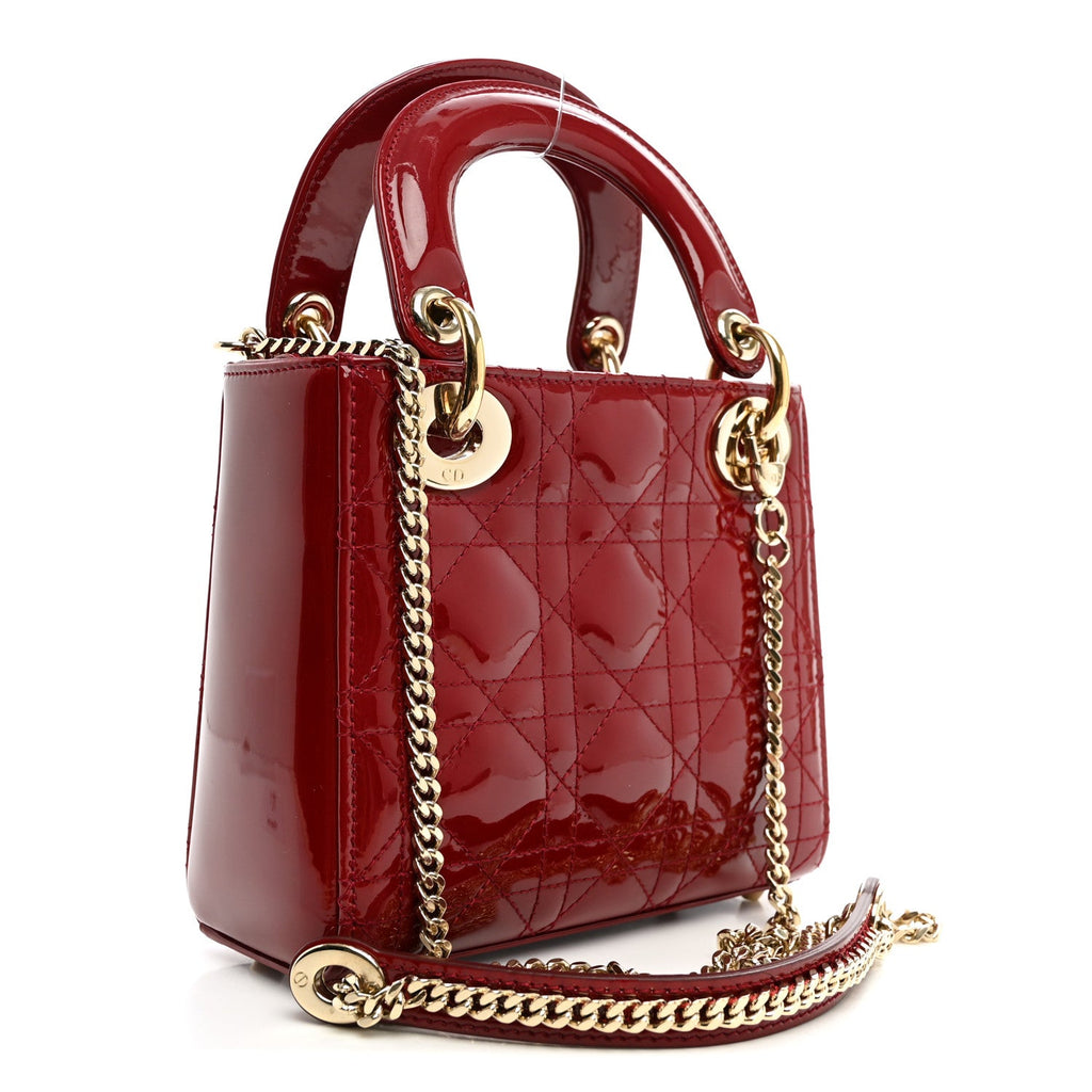 Patent Cannage Mini Lady Dior Red AT My store