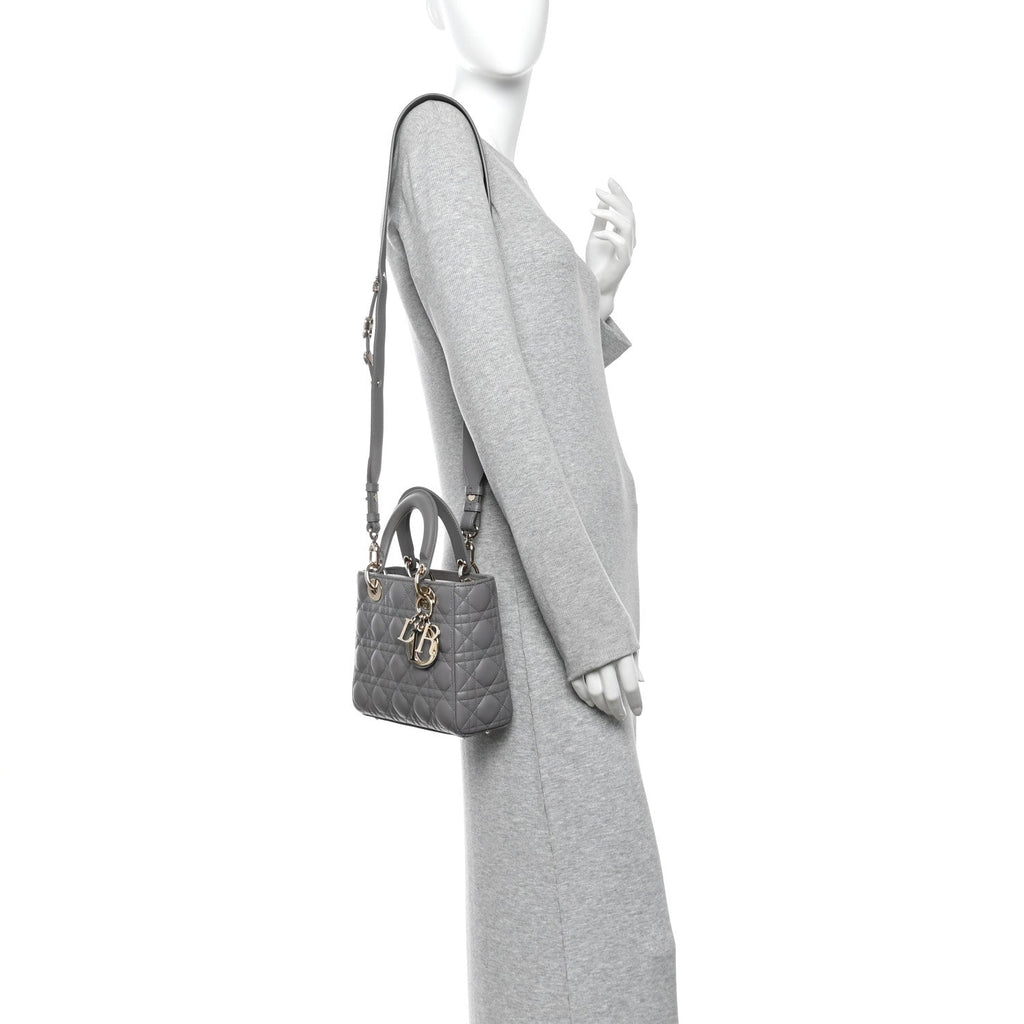 Lambskin Cannage Small My ABCDior Lady Dior Grey AT My store