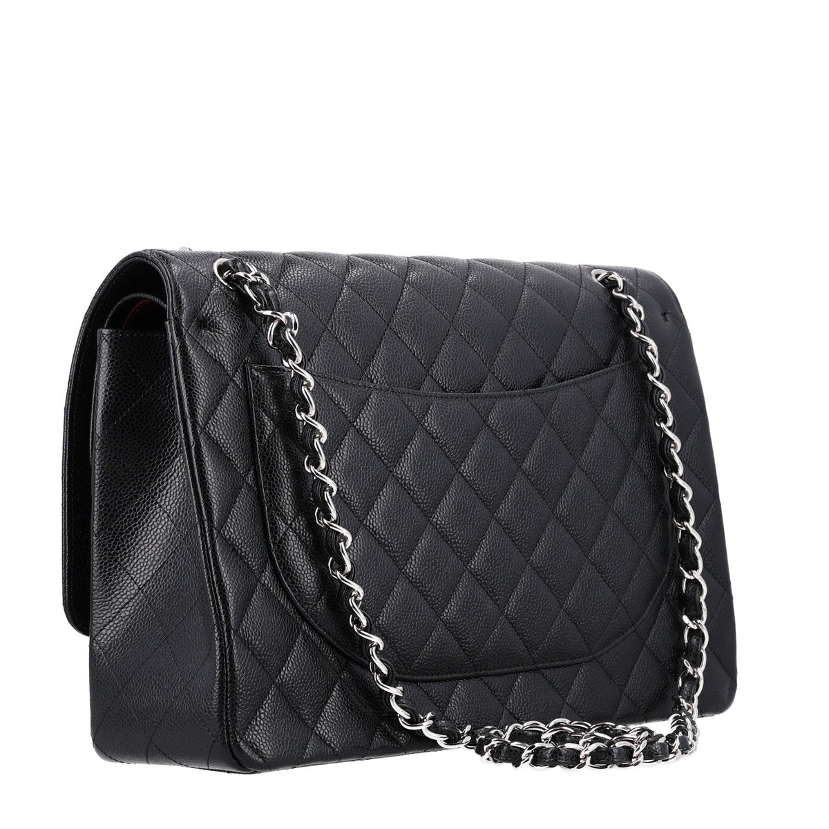 Caviar Quilted Maxi Double Flap Black At My store