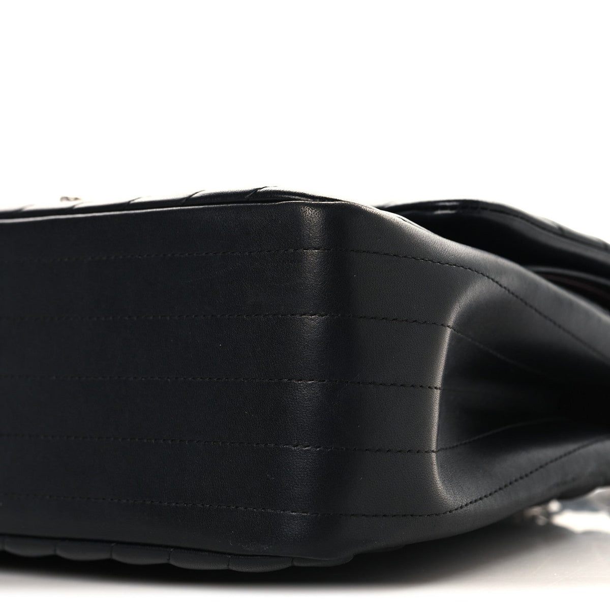 Lambskin Chevron Quilted Jumbo Double Flap Black At My store
