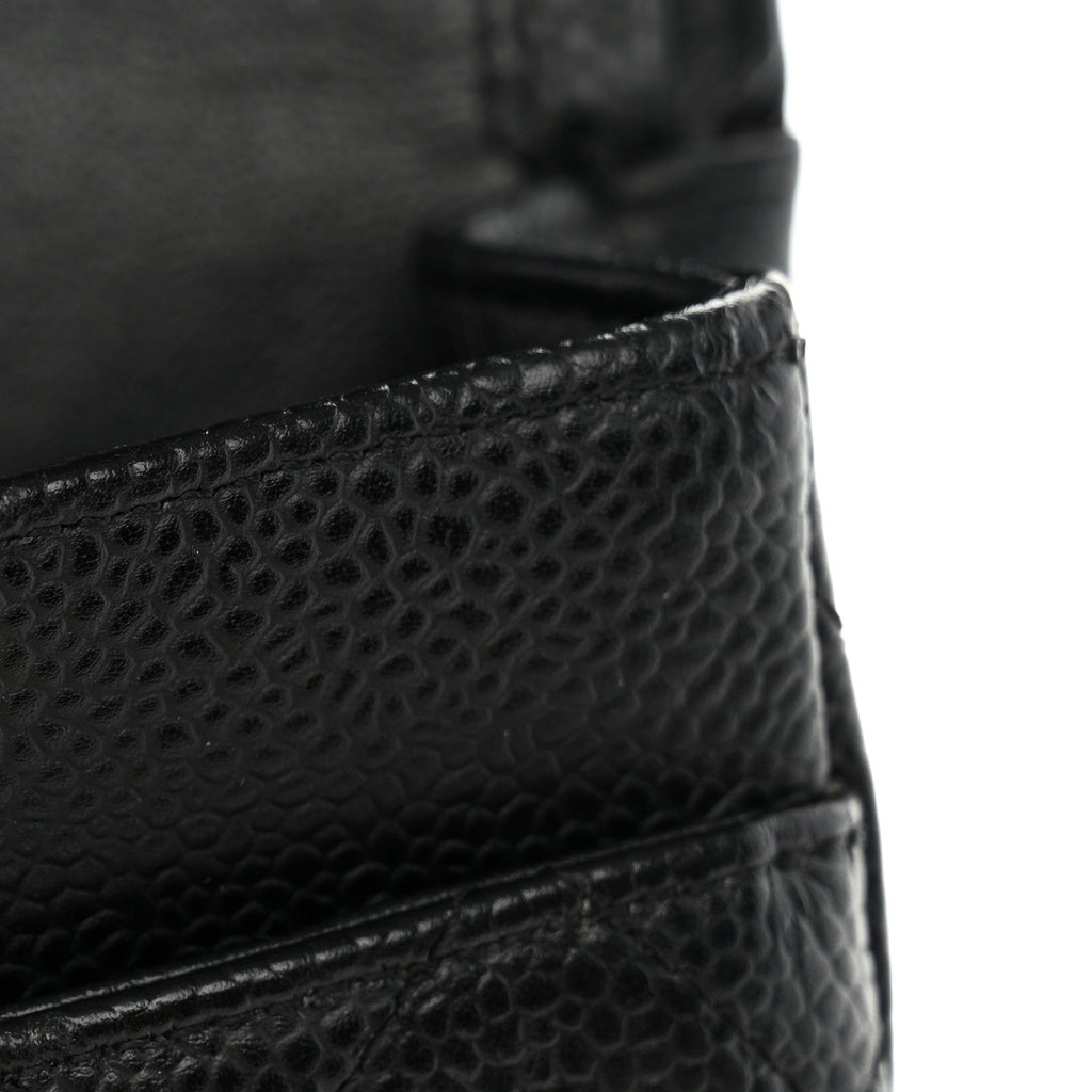 Caviar Quilted Small Double Flap Black At My store