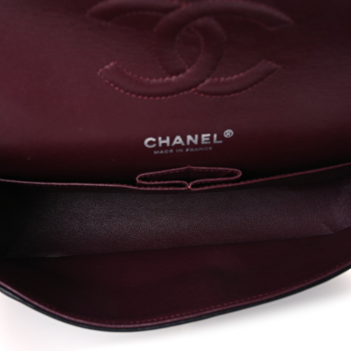 Lambskin Quilted Medium Double Flap Black Black At My store