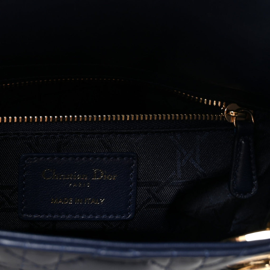 Lambskin Cannage Small Lucky Badges My Lady Dior Navy AT My store