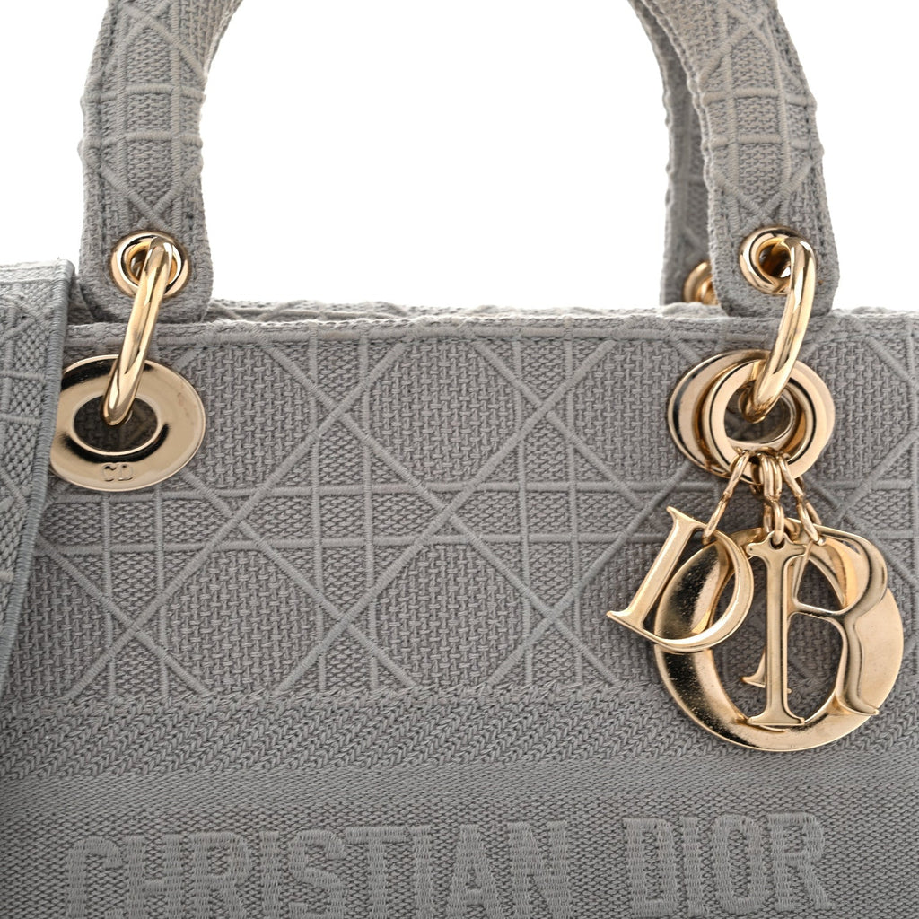 Canvas Embroidered Cannage Medium Lady D-Lite Gray AT My store