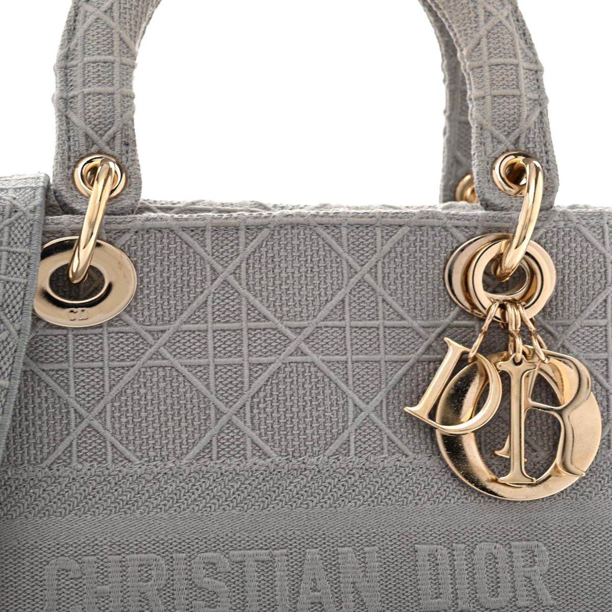 Canvas Embroidered Cannage Medium Lady D-Lite Gray AT My store