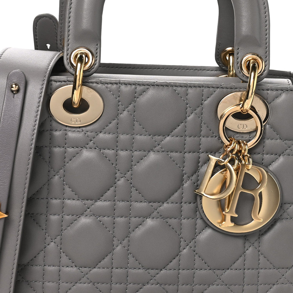Lambskin Cannage Small My ABCDior Lady Dior Grey AT My store