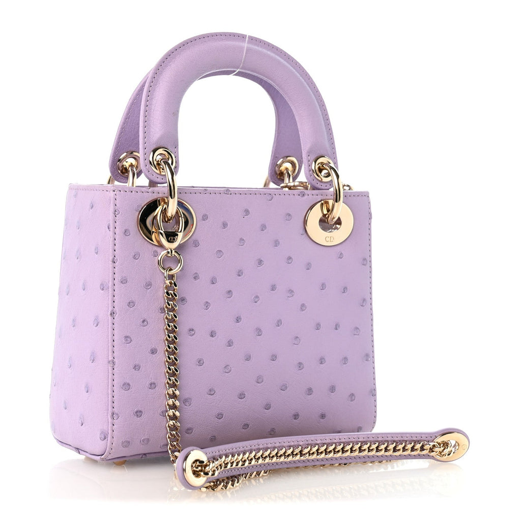 Ostrich Mini Lady Dior Purple AT My store