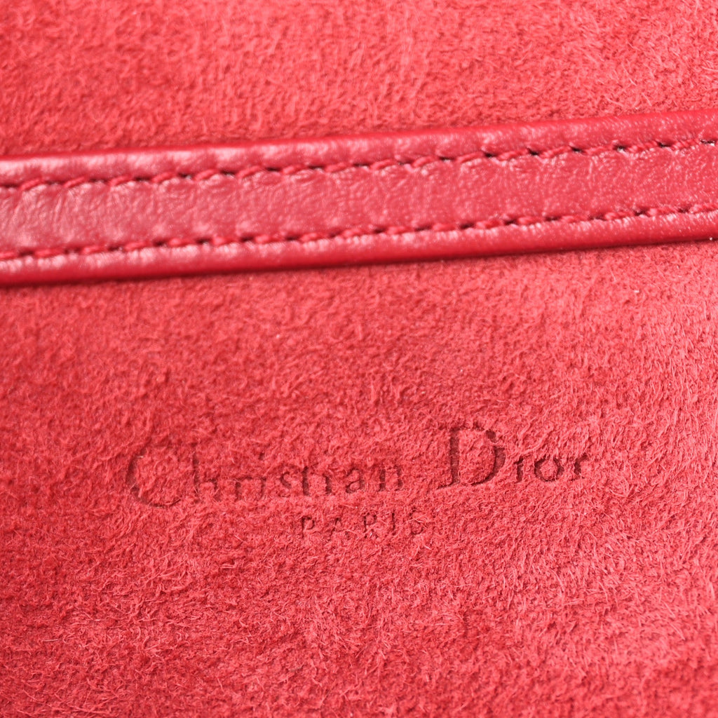 Lambskin Studded Vertical Diorama Spicy Red AT My store
