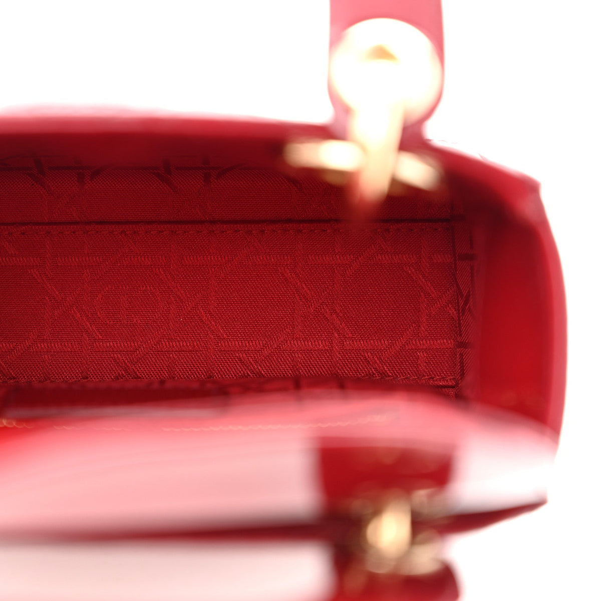 Patent Cannage Mini Lady Dior Red AT My store