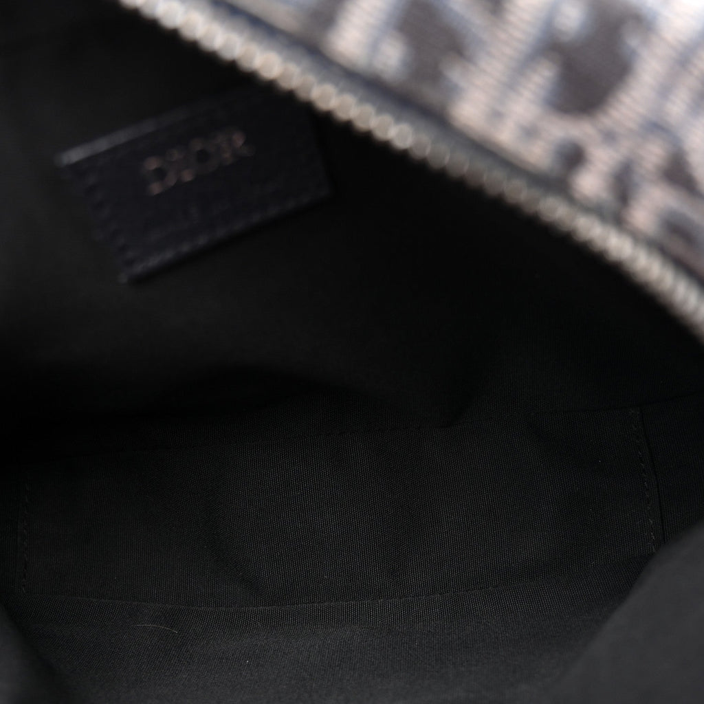 HOMME Oblique Jacquard Safari Messenger Navy Blue AT My store