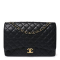 Caviar Quilted Maxi Double Flap Black At My store
