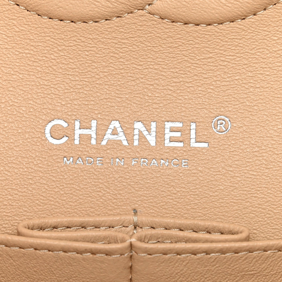 Caviar Quilted Medium Double Flap Beige At My store