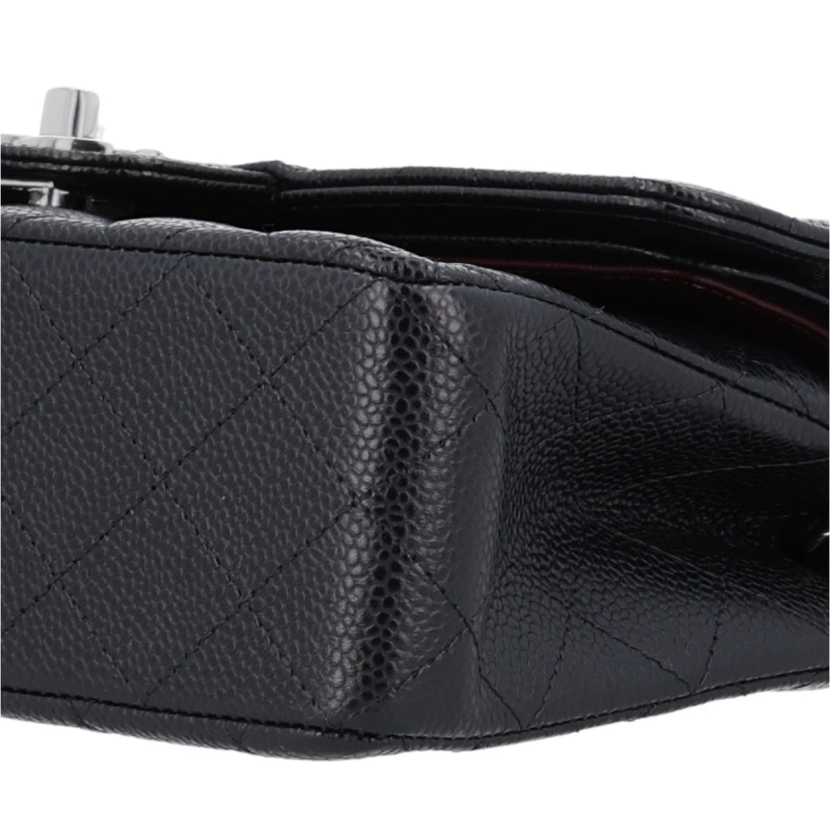 Caviar Quilted Small Double Flap Black At My store