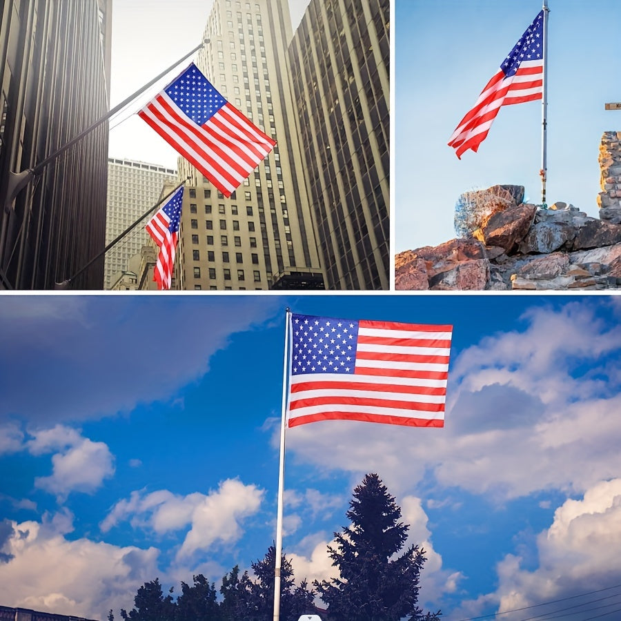 2026 New Production 1pc, American Flag, Bright Color And UV Fade Proof Polyester, Quadruple-Stitched Header And Double Stitched Edges, USA Flag With Brass Grommets For Outdoor Yard Garden Farmhouse Indoor Room Decor