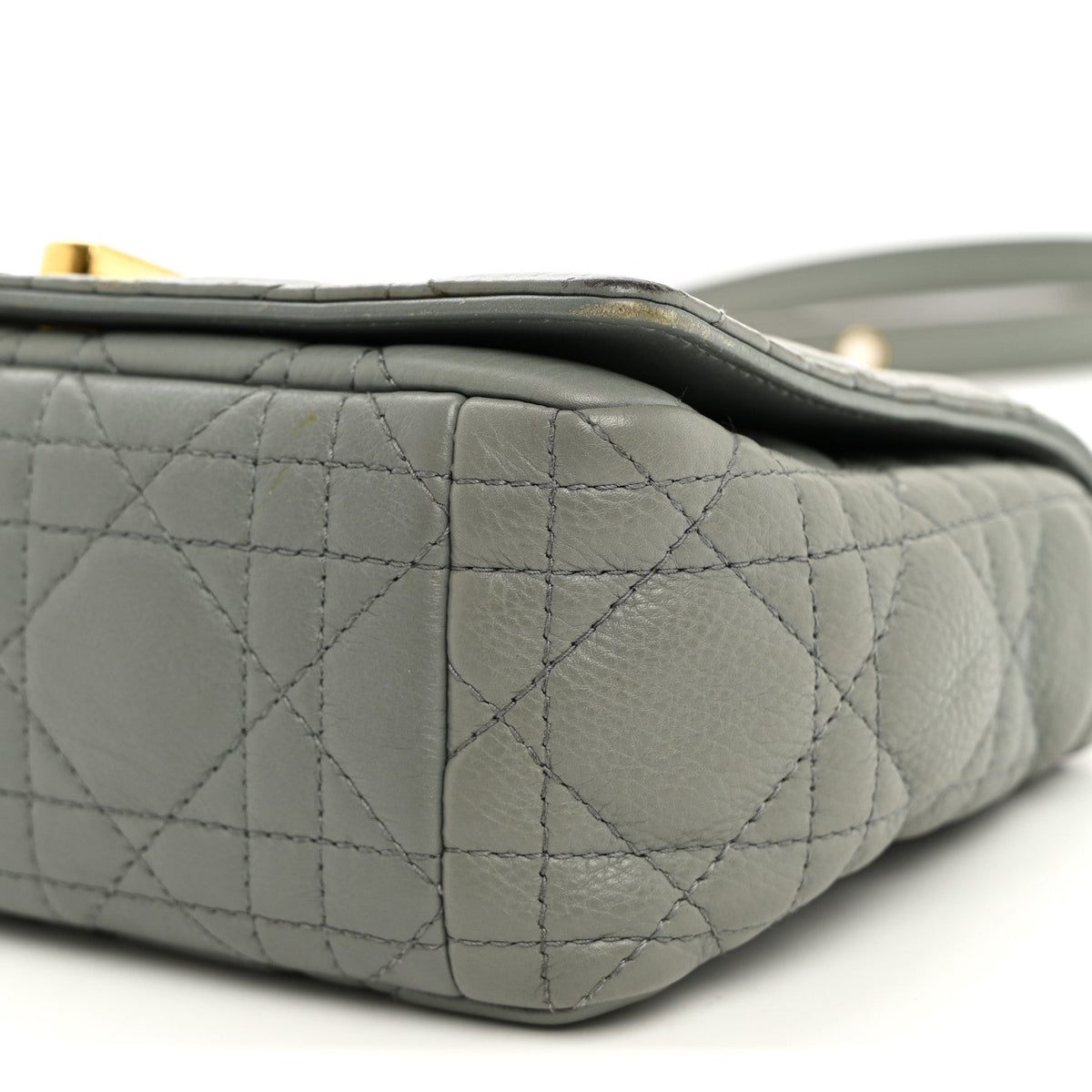 Calfskin Cannage Small Caro Bag Grey AT My store
