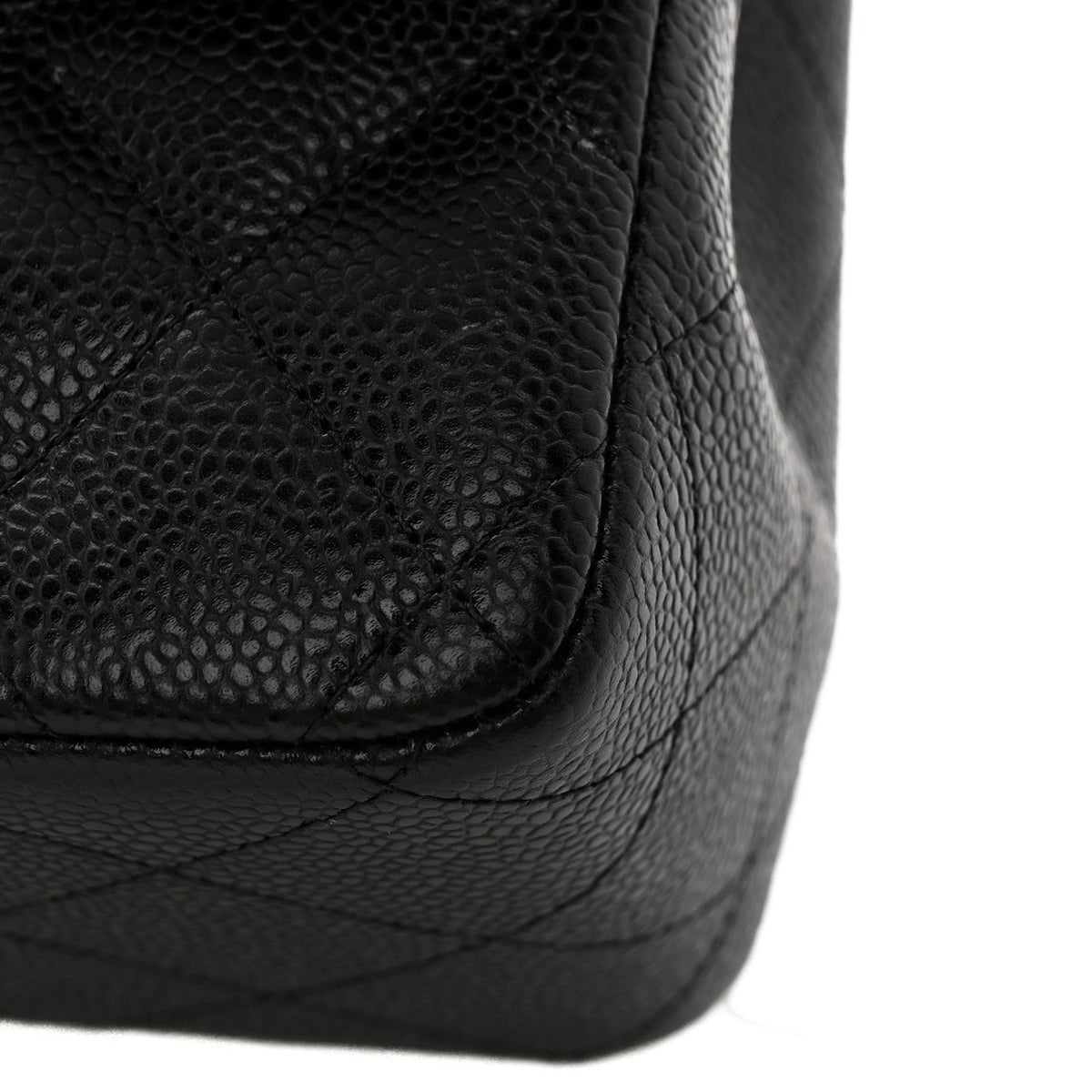 Caviar Quilted Jumbo Double Flap Black At My store