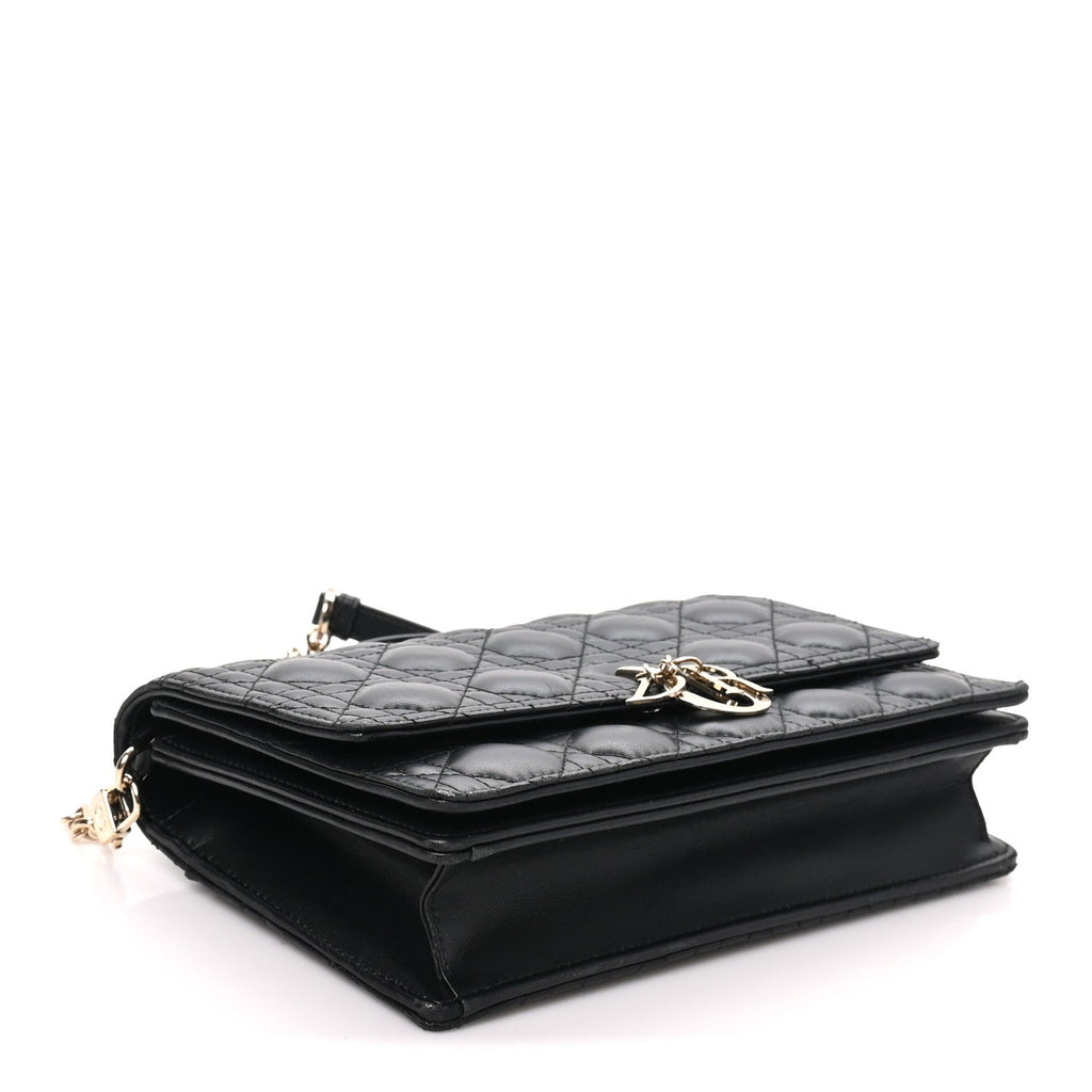 Lambskin Cannage Miss Dior Top Handle Bag Black AT My store