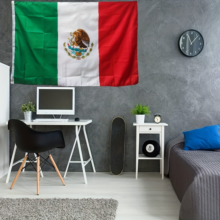 2026 New Production 1pc Flags Mexican Flag Vivid Colors And Fade Resistant Double Stitching With Brass Grommet, 3x5 Feet