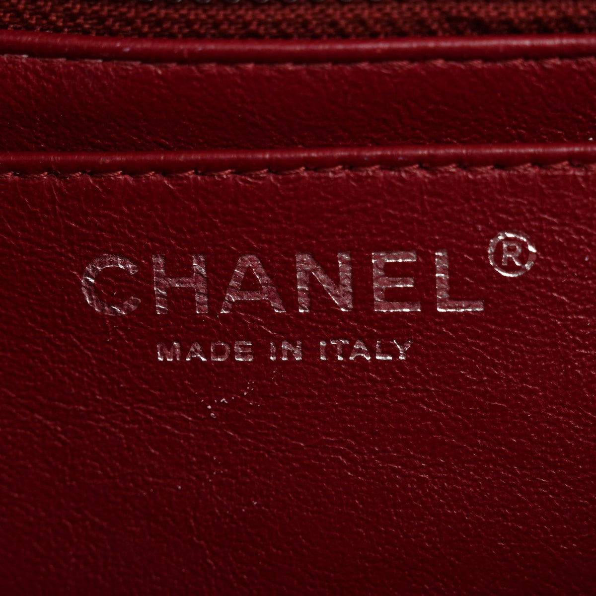 Caviar Quilted Jumbo Double Flap Dark Red At My store