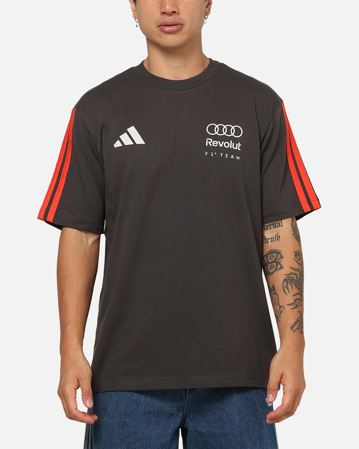 Best-Selling Adidas Audi Revolut F1 Team DNA T-Shirt Black