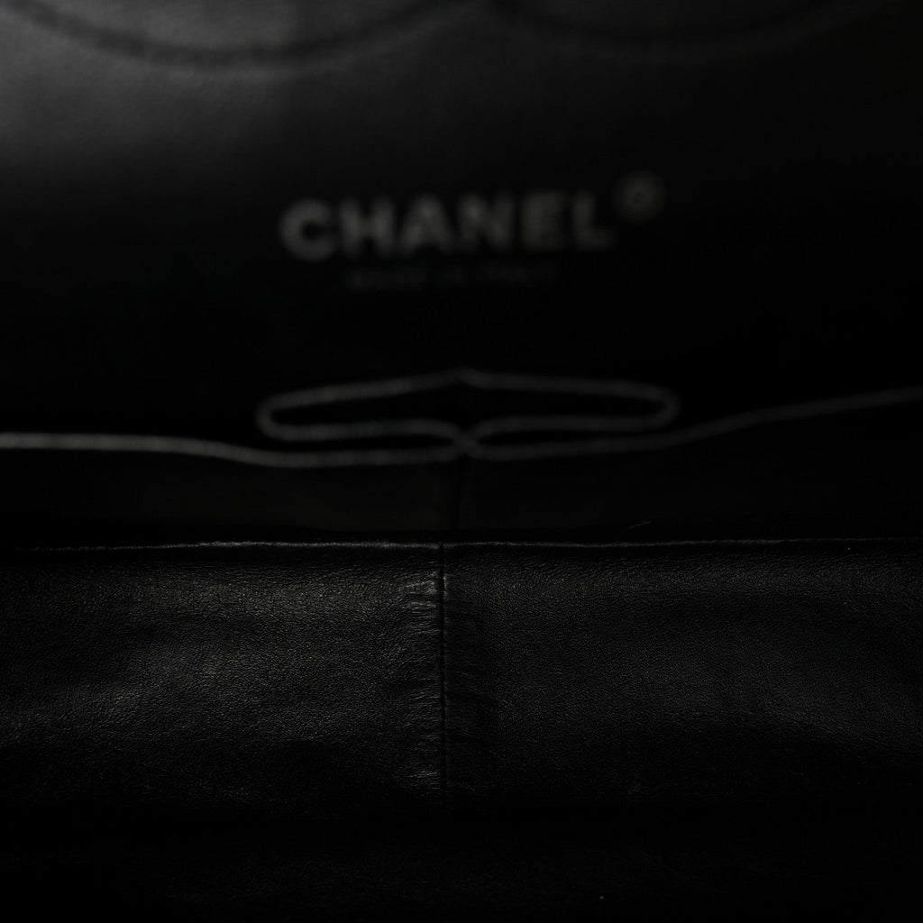 Patent Quilted Jumbo Double Flap Black At My store