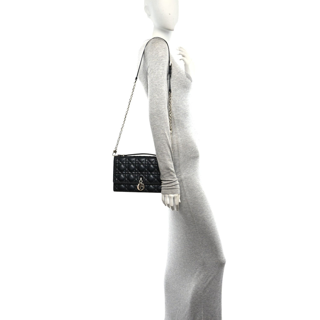 Lambskin Cannage Miss Dior Top Handle Bag Black AT My store