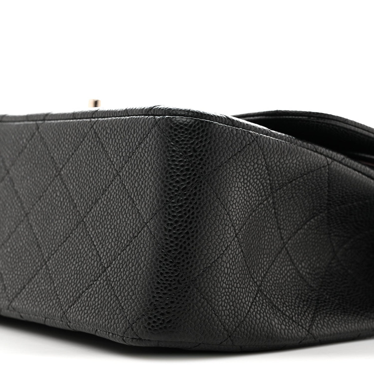 Caviar Quilted Jumbo Double Flap Black At My store
