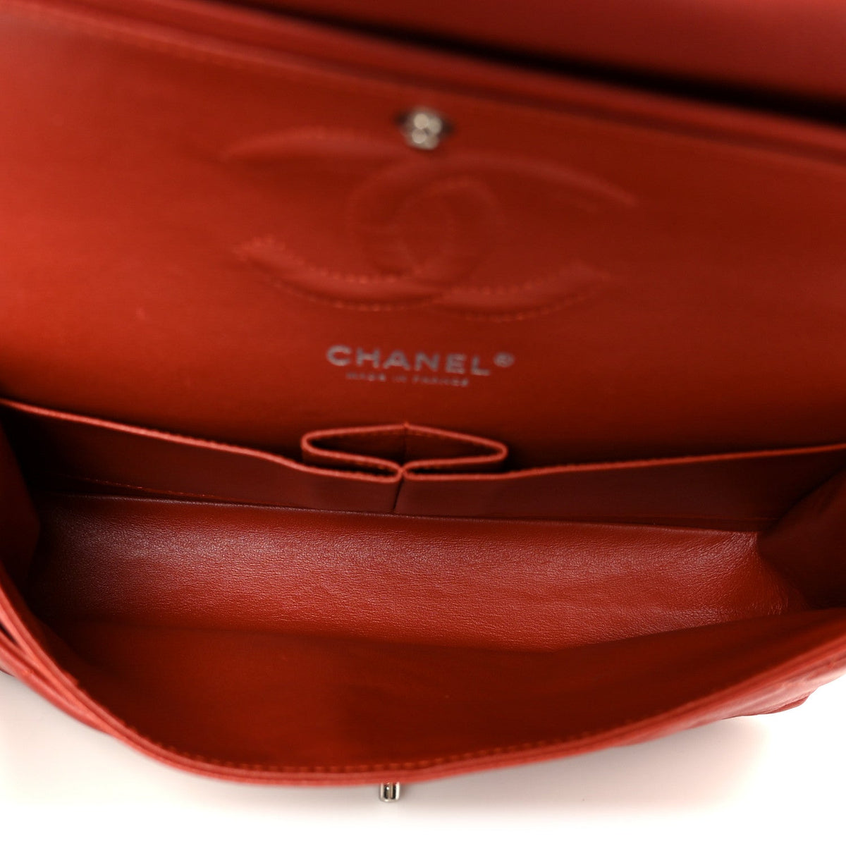 Caviar Quilted Medium Double Flap Red At My store