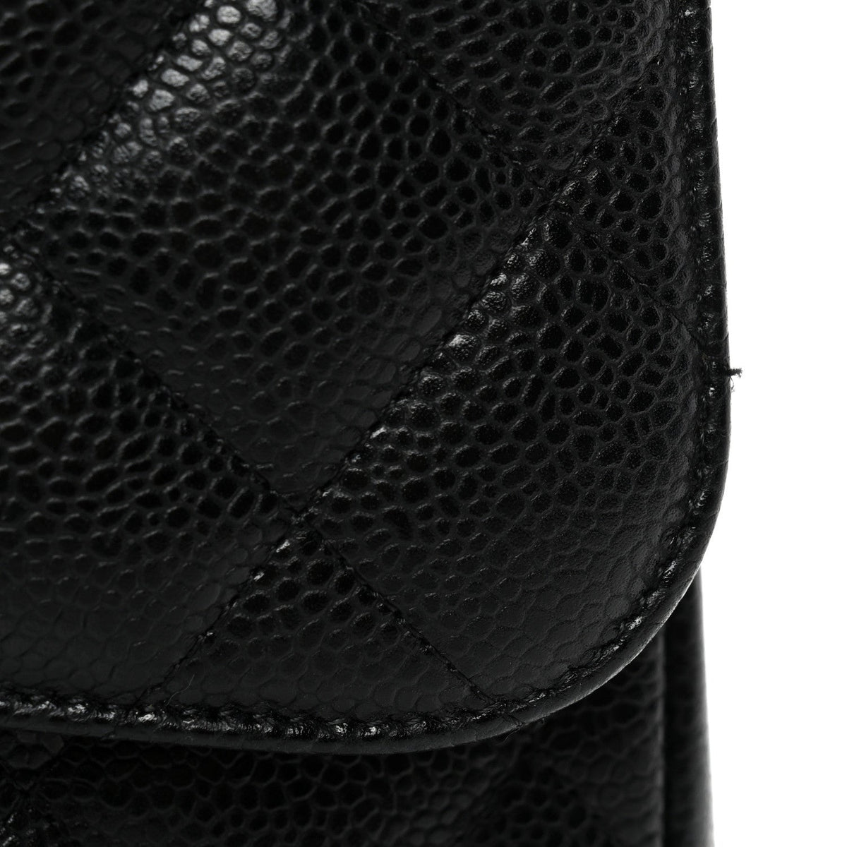 Caviar Quilted Jumbo Double Flap Black At My store