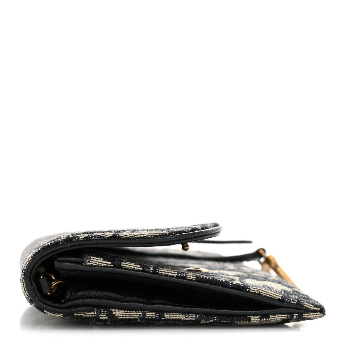Oblique Saddle Chain Long Wallet Blue AT My store